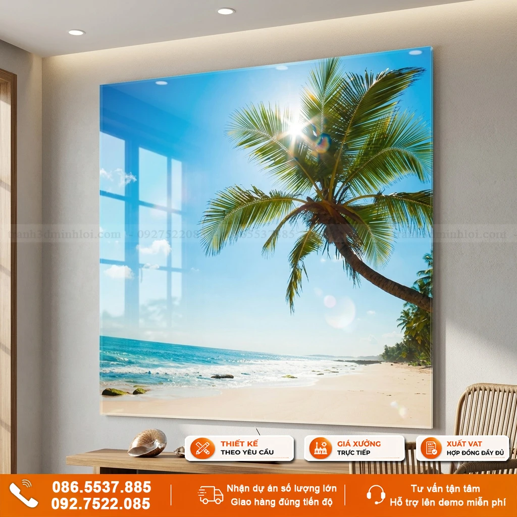 Tranh gạch kính phong cảnh biển