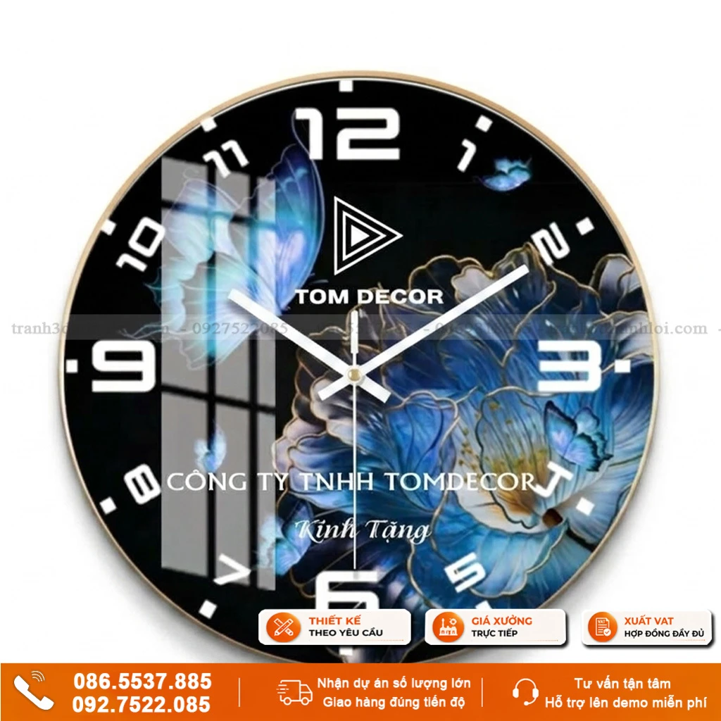Đồng hồ tròn in logo
