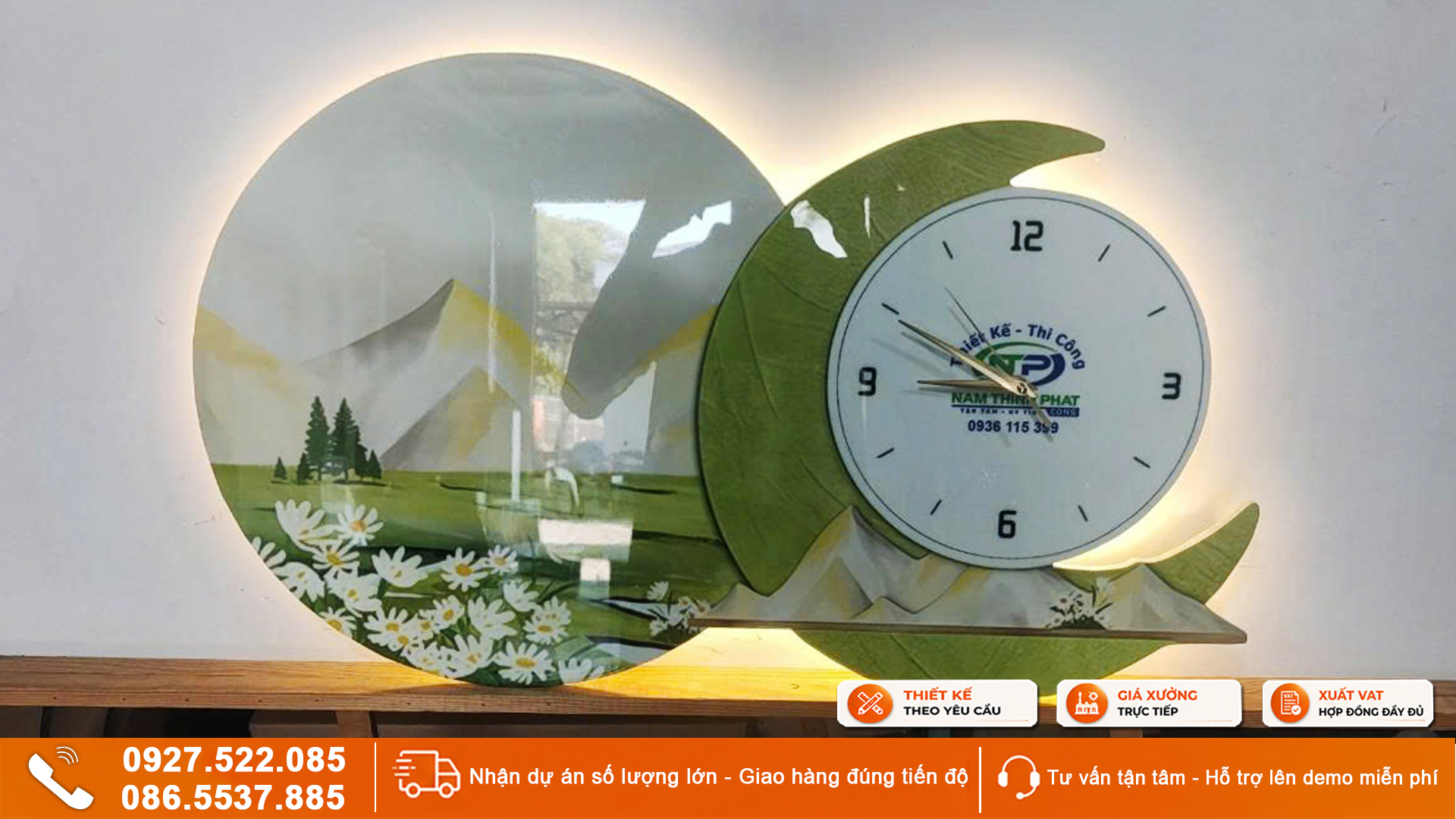 Mẫu Đồng Hồ Cắt CNC - Quà Tặng Doanh Nghiệp 
