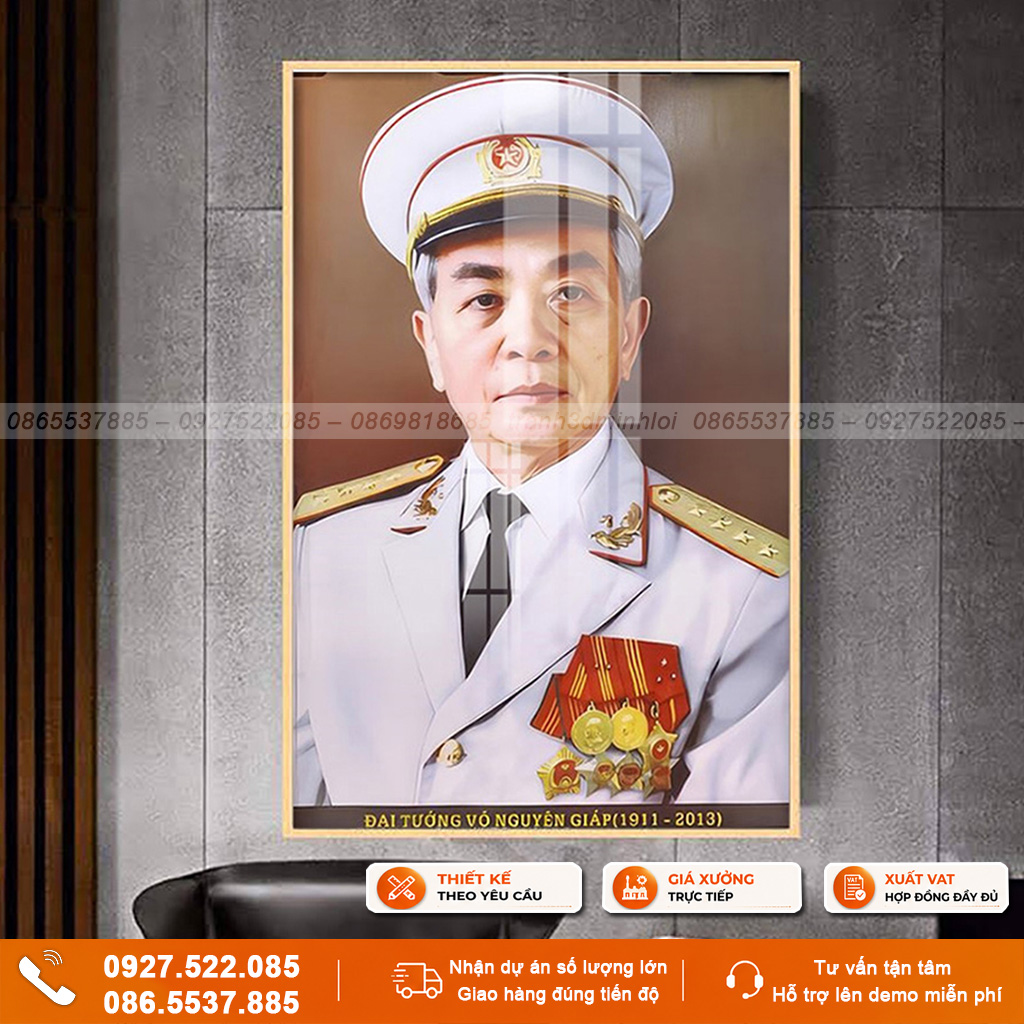 Tranh Đại Tướng Võ Nguyên Giáp - tranh treo tường
