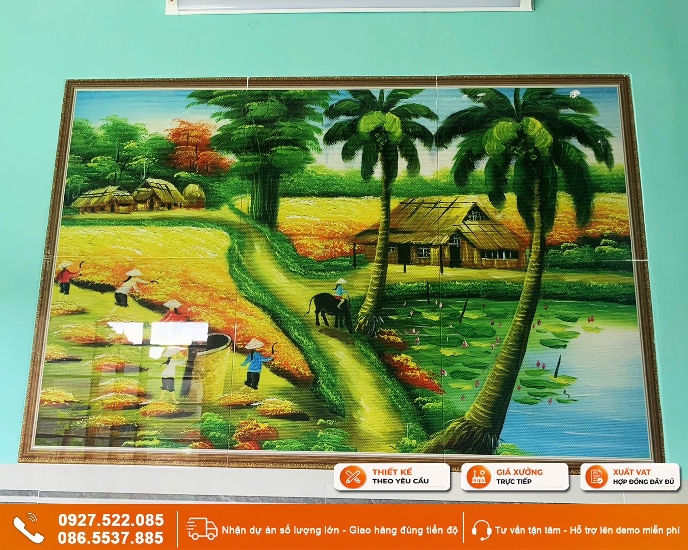 Gạch ốp tường đồng quê