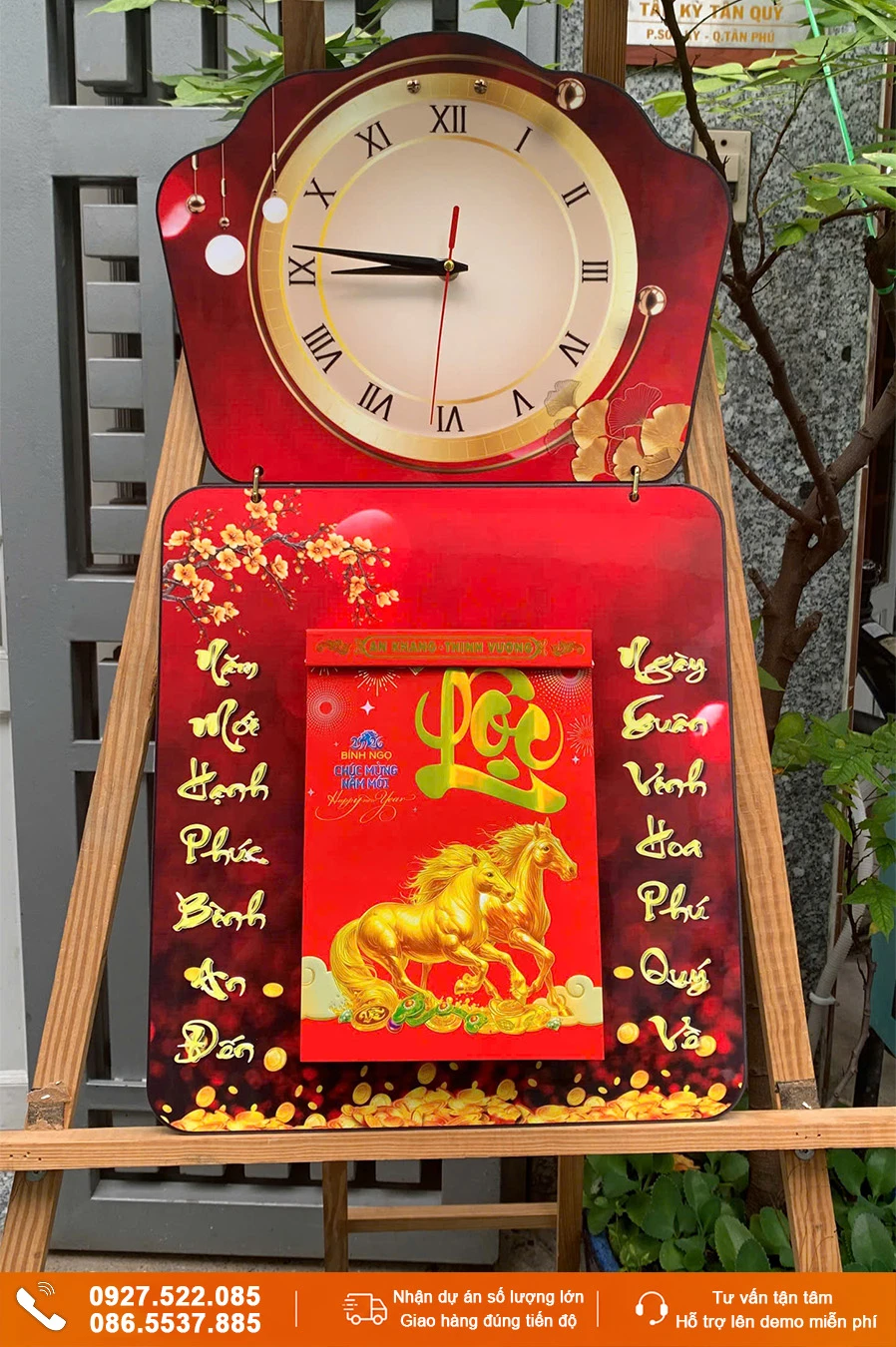 Bộ sưu tập Lịch Tết Doanh Nghiệp 2027 với nhiều mẫu lịch sang trọng, nổi bật sắc đỏ – vàng và họa tiết Tết truyền thống.