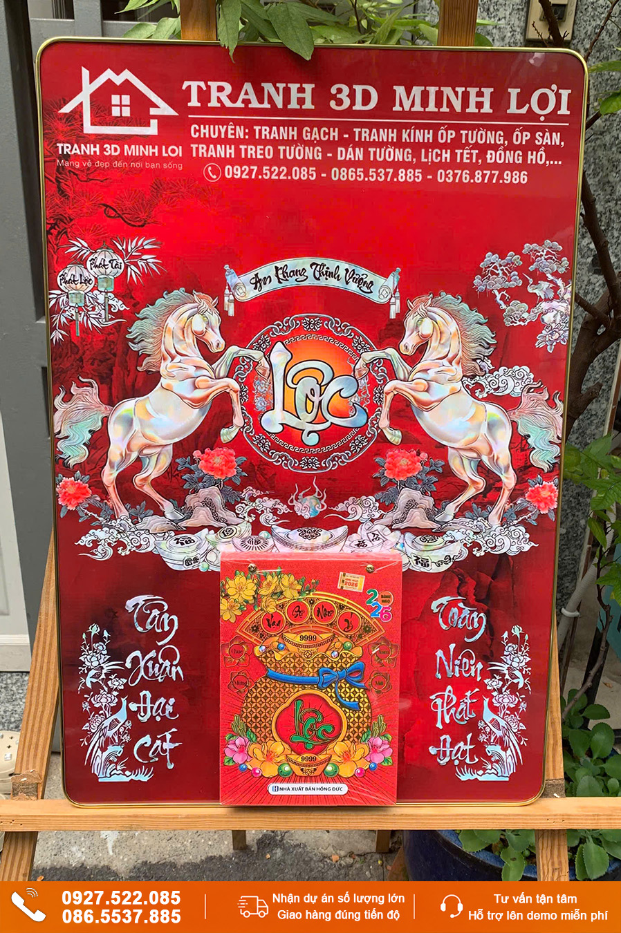 Bộ sưu tập Lịch Tết Doanh Nghiệp 2027 với nhiều mẫu lịch sang trọng, nổi bật sắc đỏ – vàng và họa tiết Tết truyền thống.