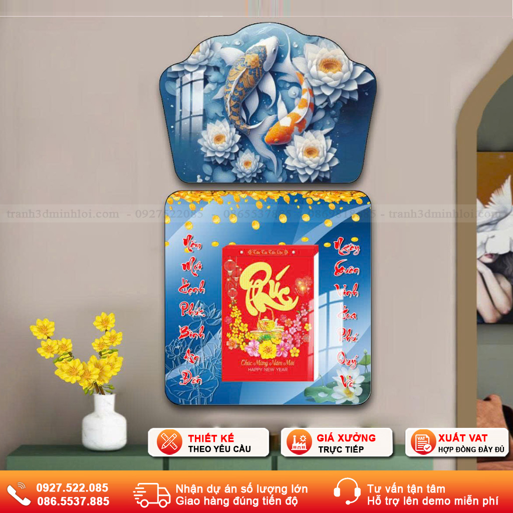 Bộ sưu tập Lịch Tết Doanh Nghiệp 2027 với nhiều mẫu lịch sang trọng, nổi bật sắc đỏ – vàng và họa tiết Tết truyền thống.