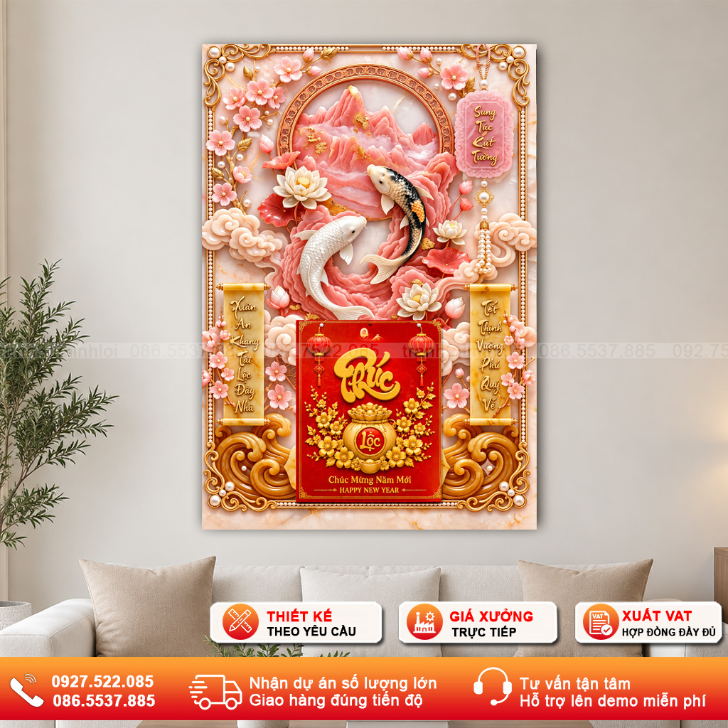 Bộ sưu tập Lịch Tết Doanh Nghiệp 2027 với nhiều mẫu lịch sang trọng, nổi bật sắc đỏ – vàng và họa tiết Tết truyền thống.