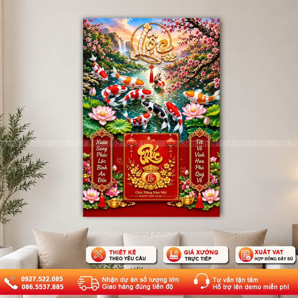 Bộ sưu tập Lịch Tết Doanh Nghiệp 2027 với nhiều mẫu lịch sang trọng, nổi bật sắc đỏ – vàng và họa tiết Tết truyền thống.